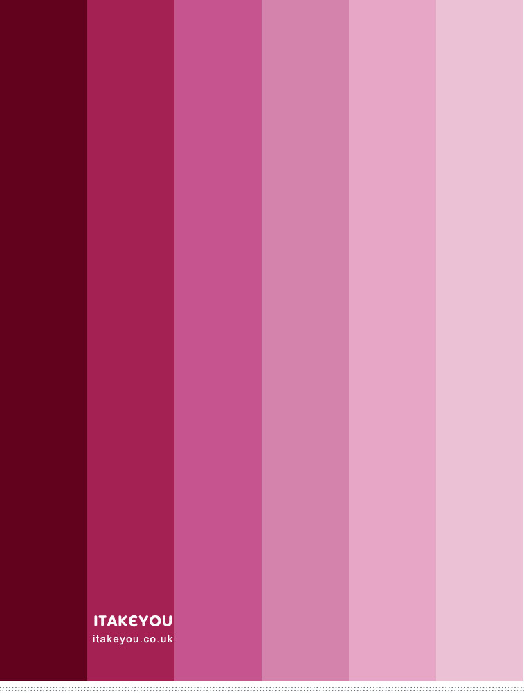 Shades of Pink Colour Combination - Pink Color Names | itakeyou.co.uk