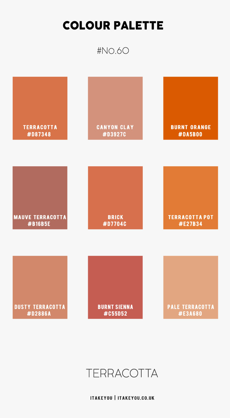terracotta color shades, shades of terracotta, terracotta, terracotta color scheme, terracotta color hex
