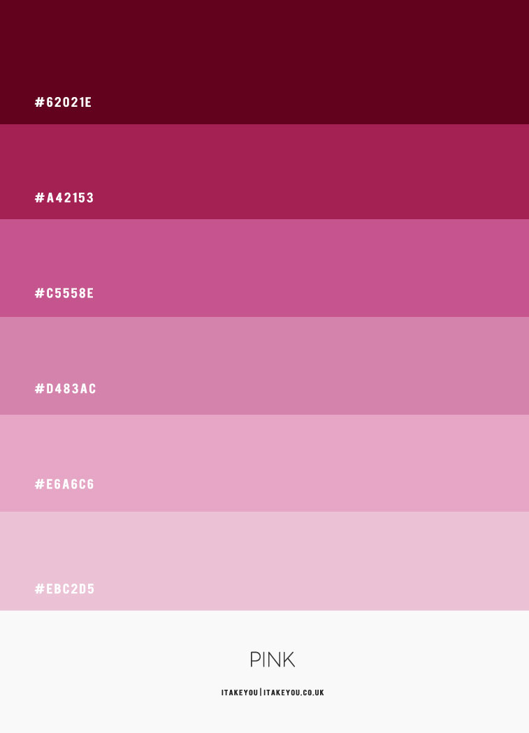 List Of Colors With Color Names Pink Color Chart Colo - vrogue.co