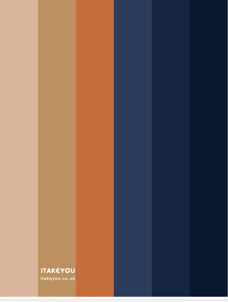 copper and navy blue color scheme, gold and navy blue color combinations, navy blue colour palette, copper and tan color palette, copper gold navy blue and tan color scheme, color palette, navy blue and tan colour scheme, dark mood colour schemes