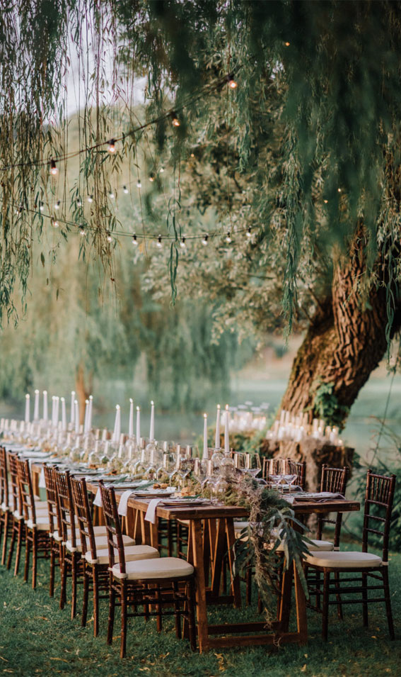 rustic wedding table, wedding table decoration, wedding table decors, greenery wedding table, greenery wedding table runner, green wedding ideas
