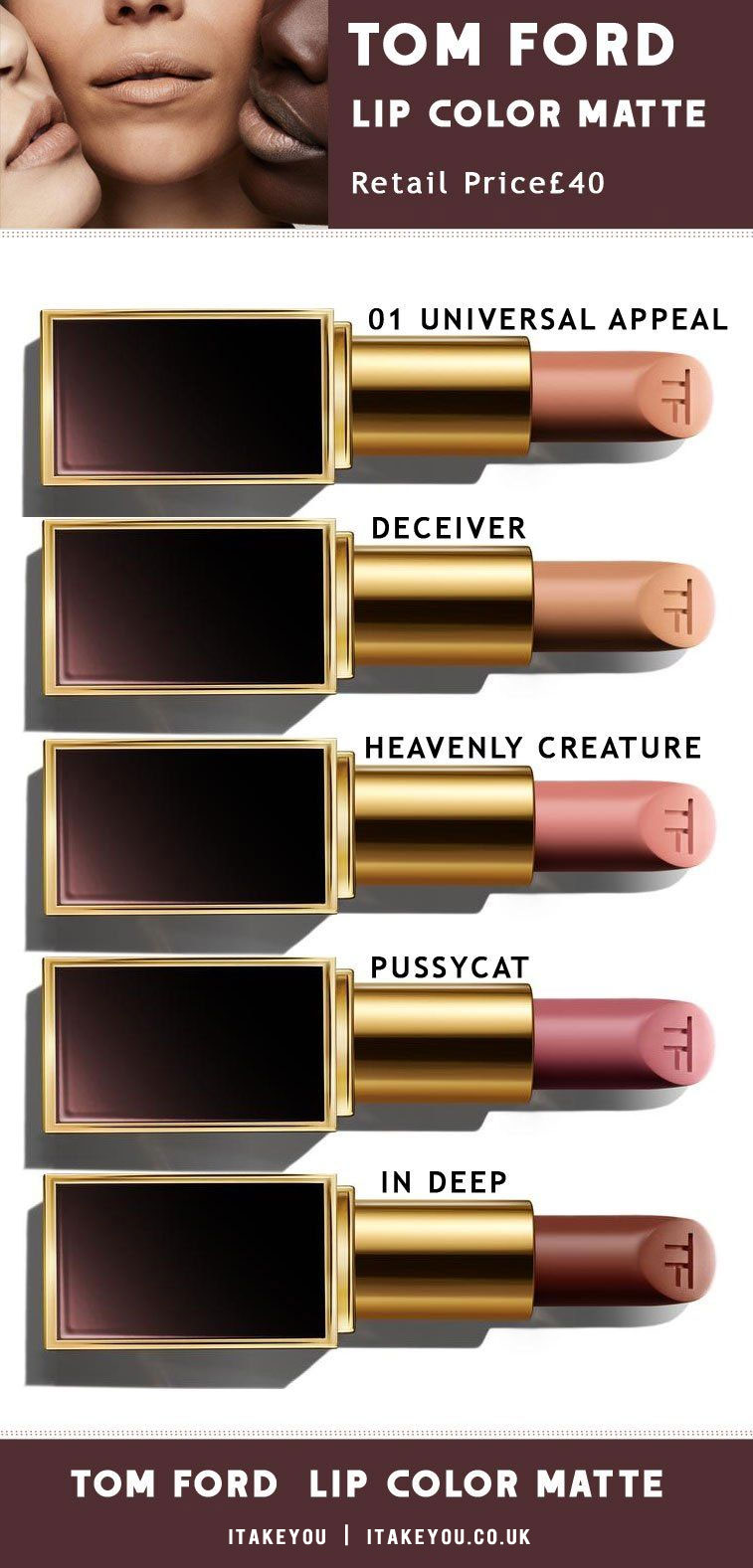 Introducir 76+ imagen tom ford lip color matte swatches - Abzlocal.mx