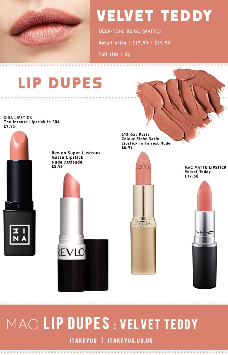 Mac Velvet Teddy Lipstick Dupes – Affordable Dupes