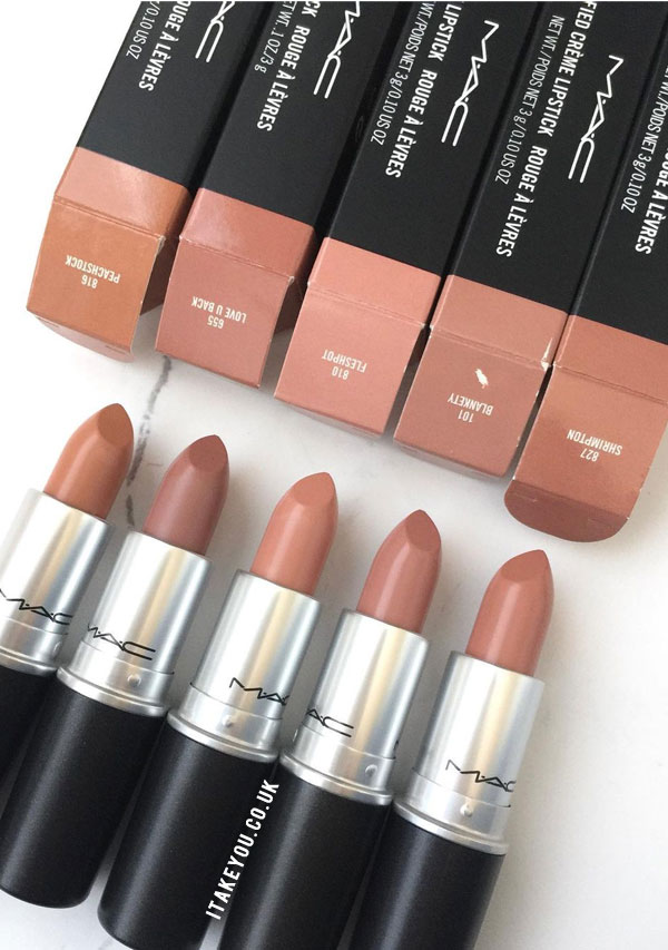 5 Nude Mac Lipstick Shades | I take you Mac Lipstick Swatches & review
