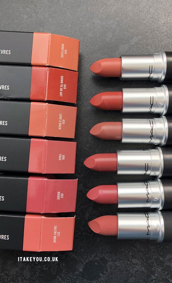 6 Shades of Mac Nude Lipsticks
