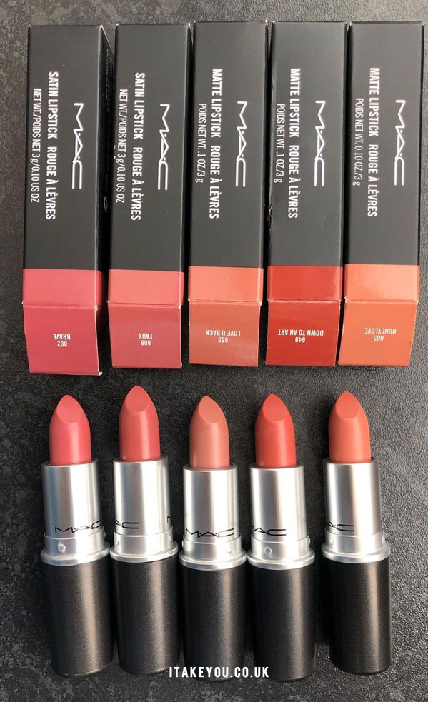 5 Shades of Mac Lipsticks