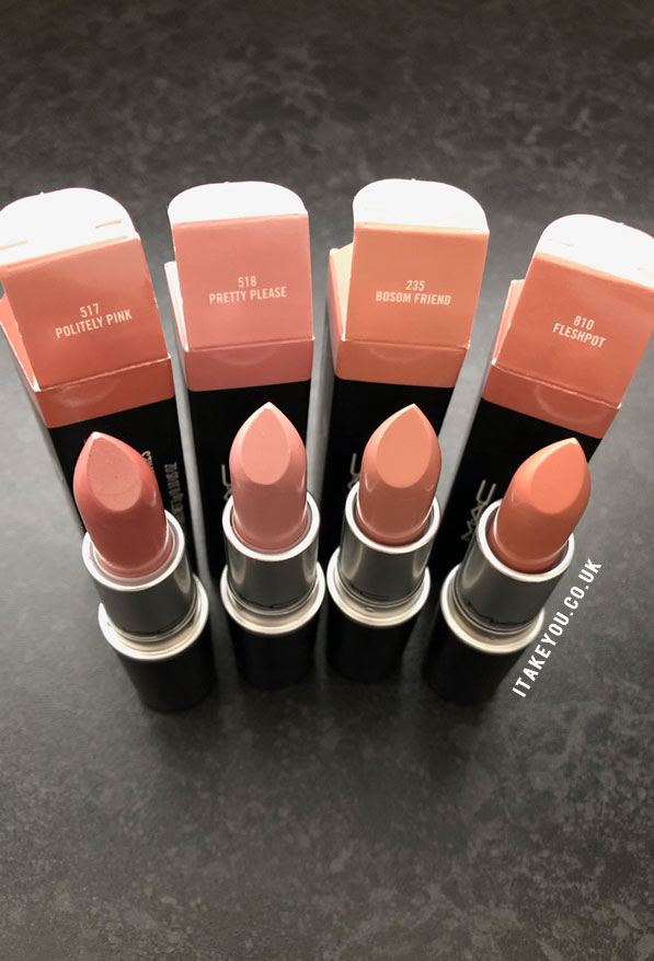4 Pretty nude Mac Lipsticks