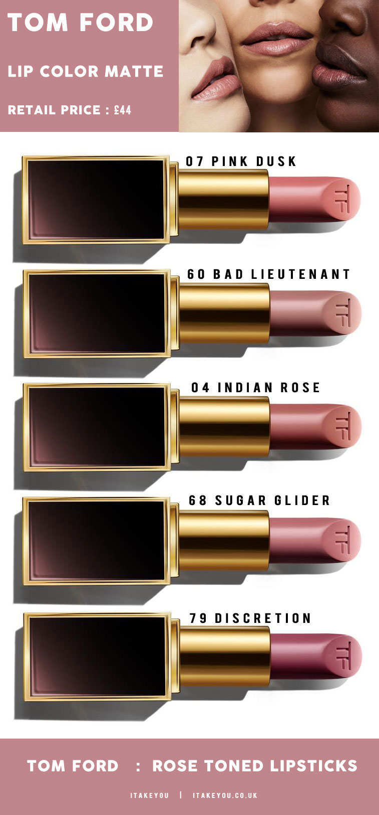 Rose Toned Lipsticks from Tom Ford