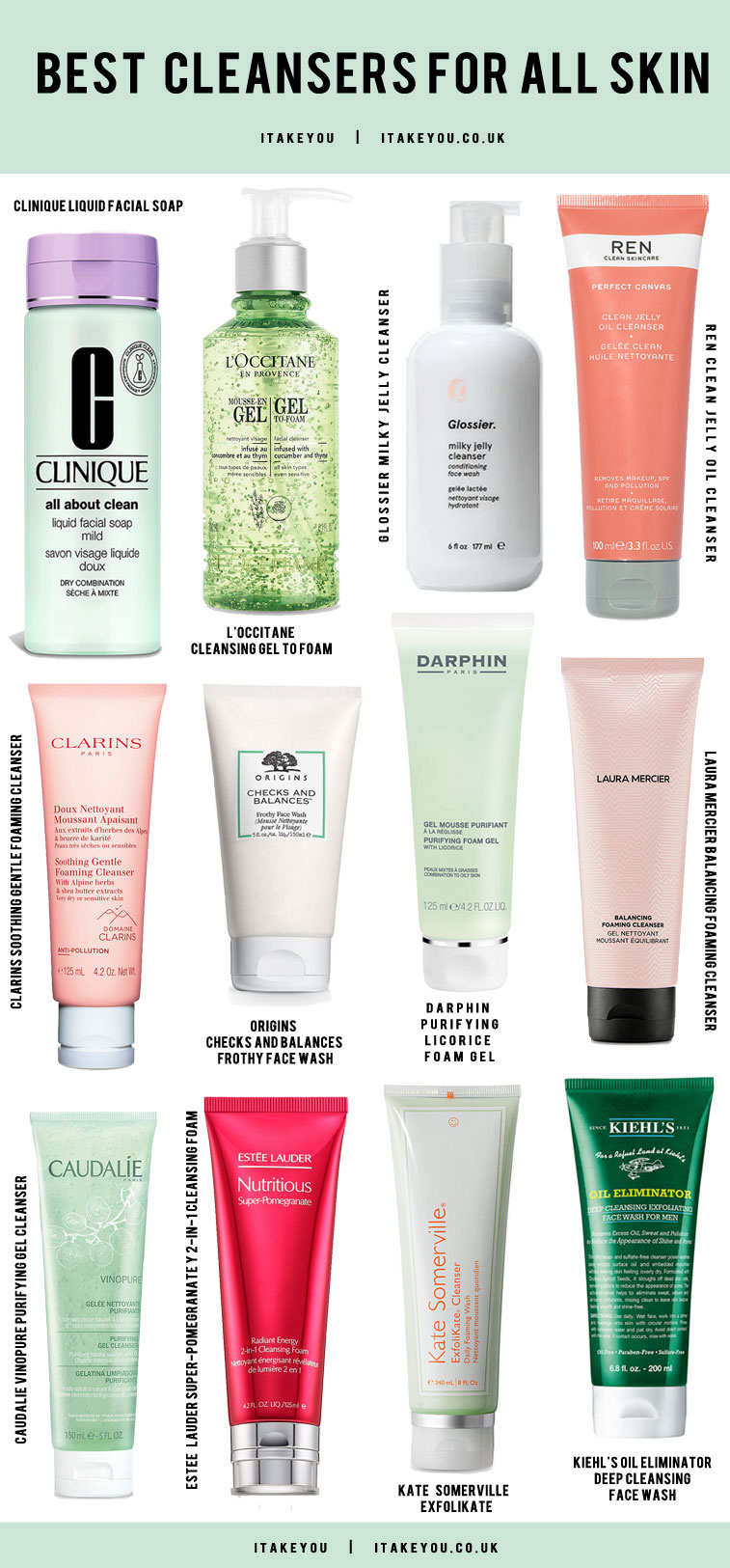 best facial cleanser, best cleansers, best face washes, best cleansers for combination skin, best cleanser for oily skin uk, best cleanser for glowing skin