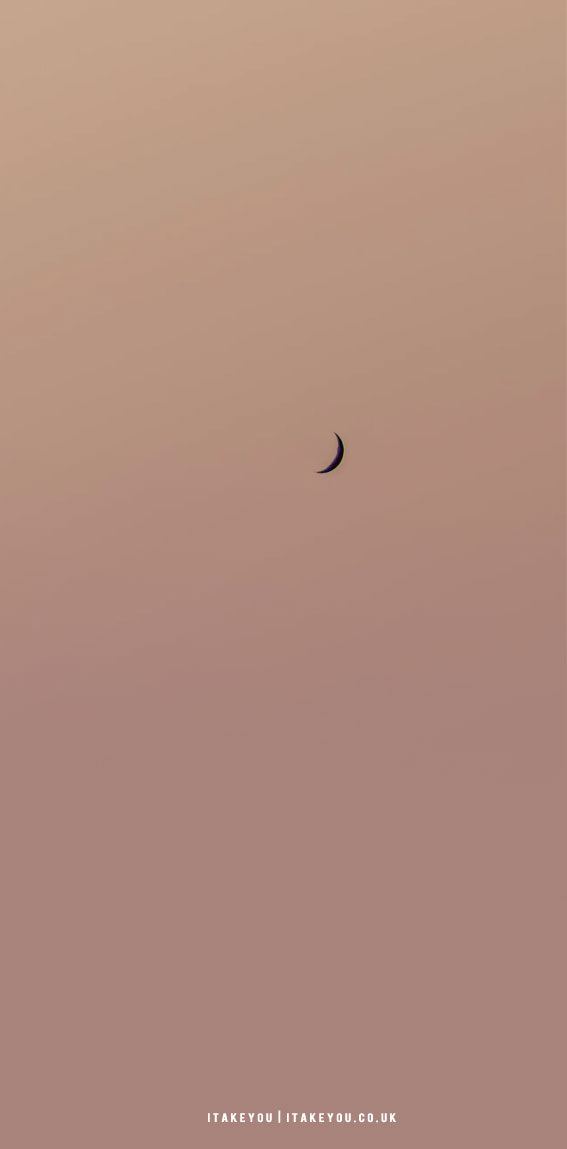 10 Aesthetic Brown Wallpapers : Crescent Moon Wallpaper