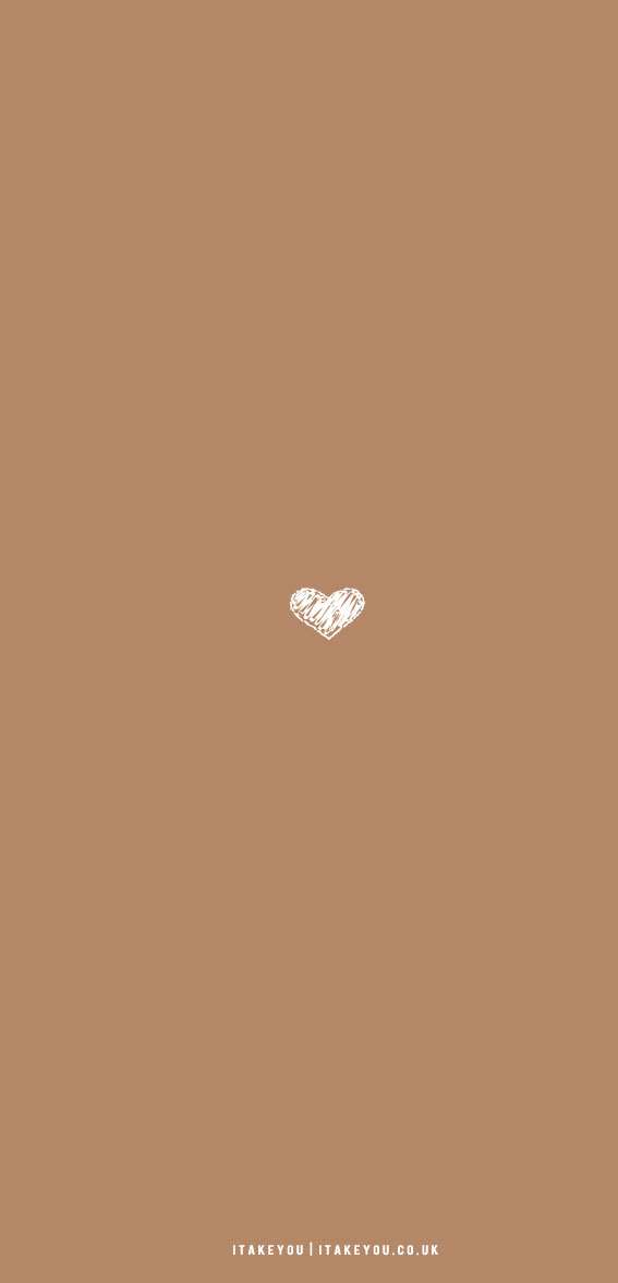 10 Aesthetic Brown Wallpapers : Aesthetic Heart Brown Wallpaper