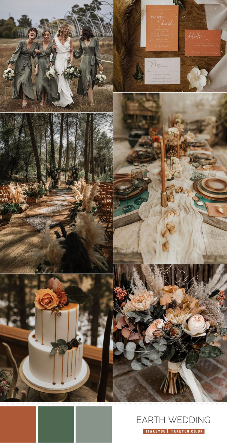 An Earthy Toned Wedding Colour Palette