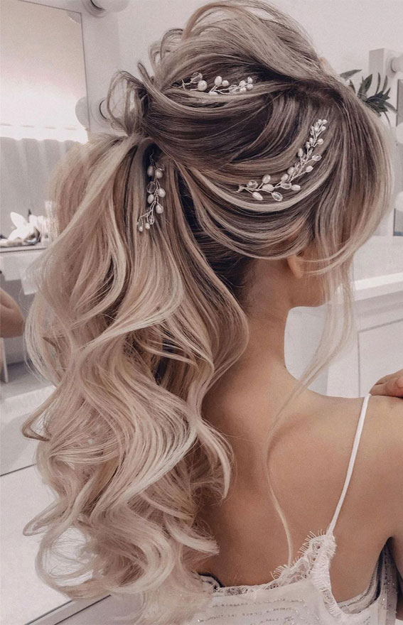 swept back wedding hairstyle, wedding hairstyles for long hair, wedding hairstyles for long hair, wedding hairstyles 2021, wedding hairstyles for long hair 2021, wedding hairstyles for long hair with veil, wedding hairstyles for long hair half up, wedding hairstyles for long straight hair, romantic wedding hairstyles for long hair, wedding hairstyles for long thick hair, wedding hairstyles for medium hair