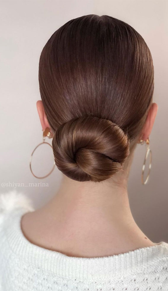 polished updo, formal updo hairstyle, wedding hairstyles for long hair 2021
