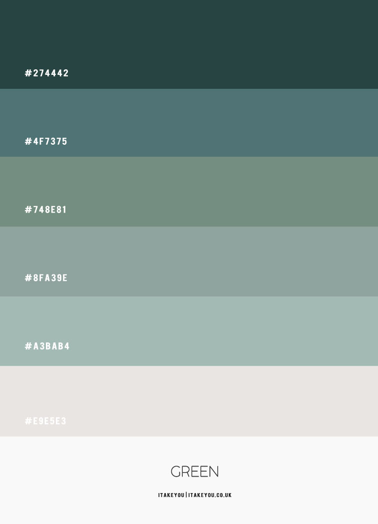 Green Teal Colour Scheme #Colour Palette 69 I Take You | Wedding ...