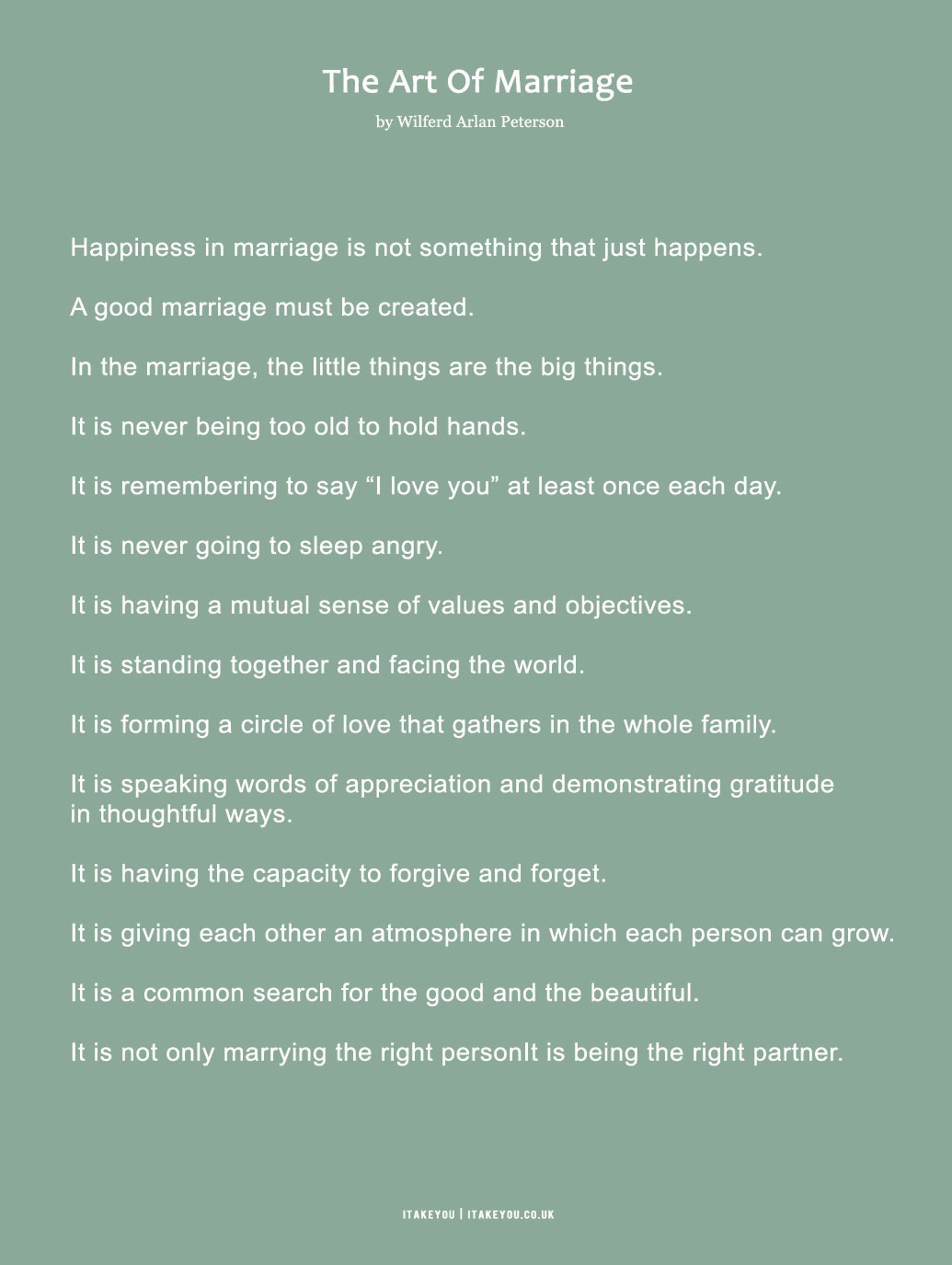 The Art Of Marriage By Wilferd Arlan Peterson