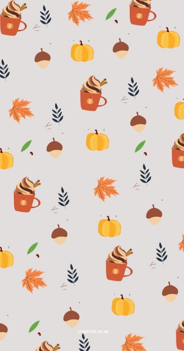 11 Cute Autumn Wallpaper Aesthetic For Phone : Acorn, Pumpkin Fall ...