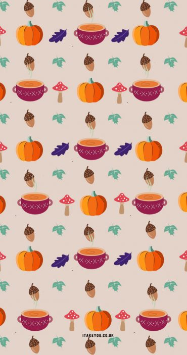 11 Cute Autumn Wallpaper Aesthetic For Phone : Acorn, Soup Fall ...