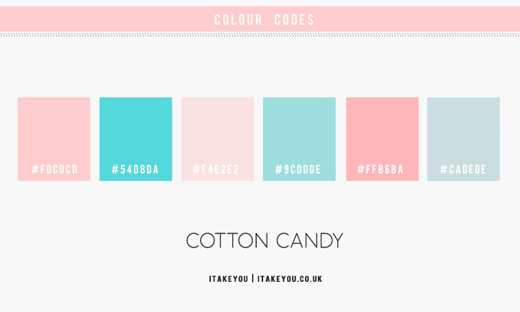 cotton candy colour, cotton candy colour scheme, cotton candy colors, colour palette