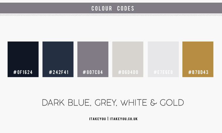 navy blue and white bedroom, winter bedroom colour scheme, dark wall bedroom, navy blue and grey bedroom, color hex