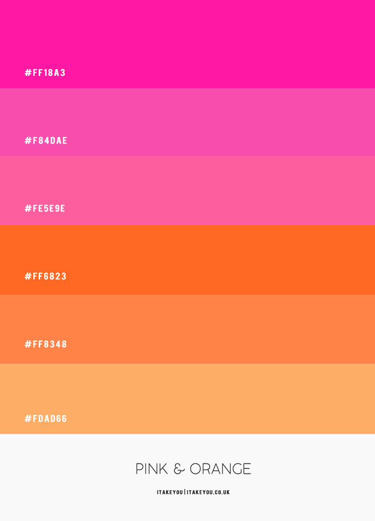 color hex, pink and orange colour scheme, pink and orange colour combo, pink and orange colour combination