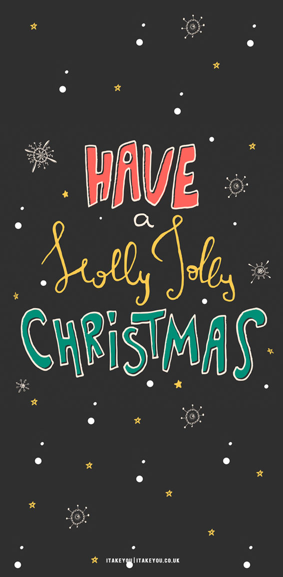 Festive Aesthetic Wallpapers For Phone : Colourful Christmas Wish