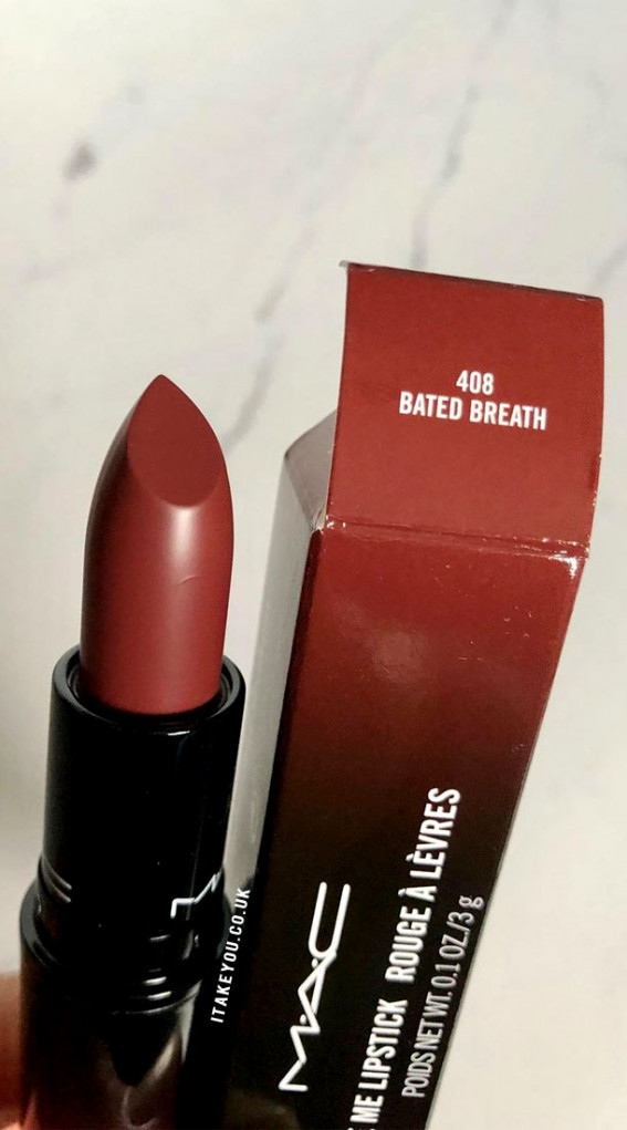 21 Mac Lipstick Shades & Combos : Love Me Lipstick Bated Breath