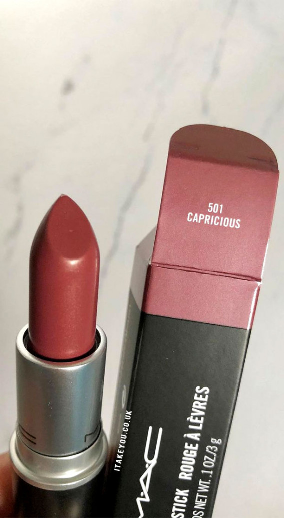 21 Mac Lipstick Shades & Combos : Mac Capricious