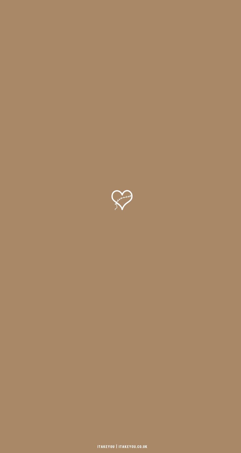 30 Cute Brown Aesthetic Wallpapers for Phone : Stitched Heart Minimalist I  Take You | Wedding Readings | Wedding Ideas | Wedding Dresses | Wedding  Theme