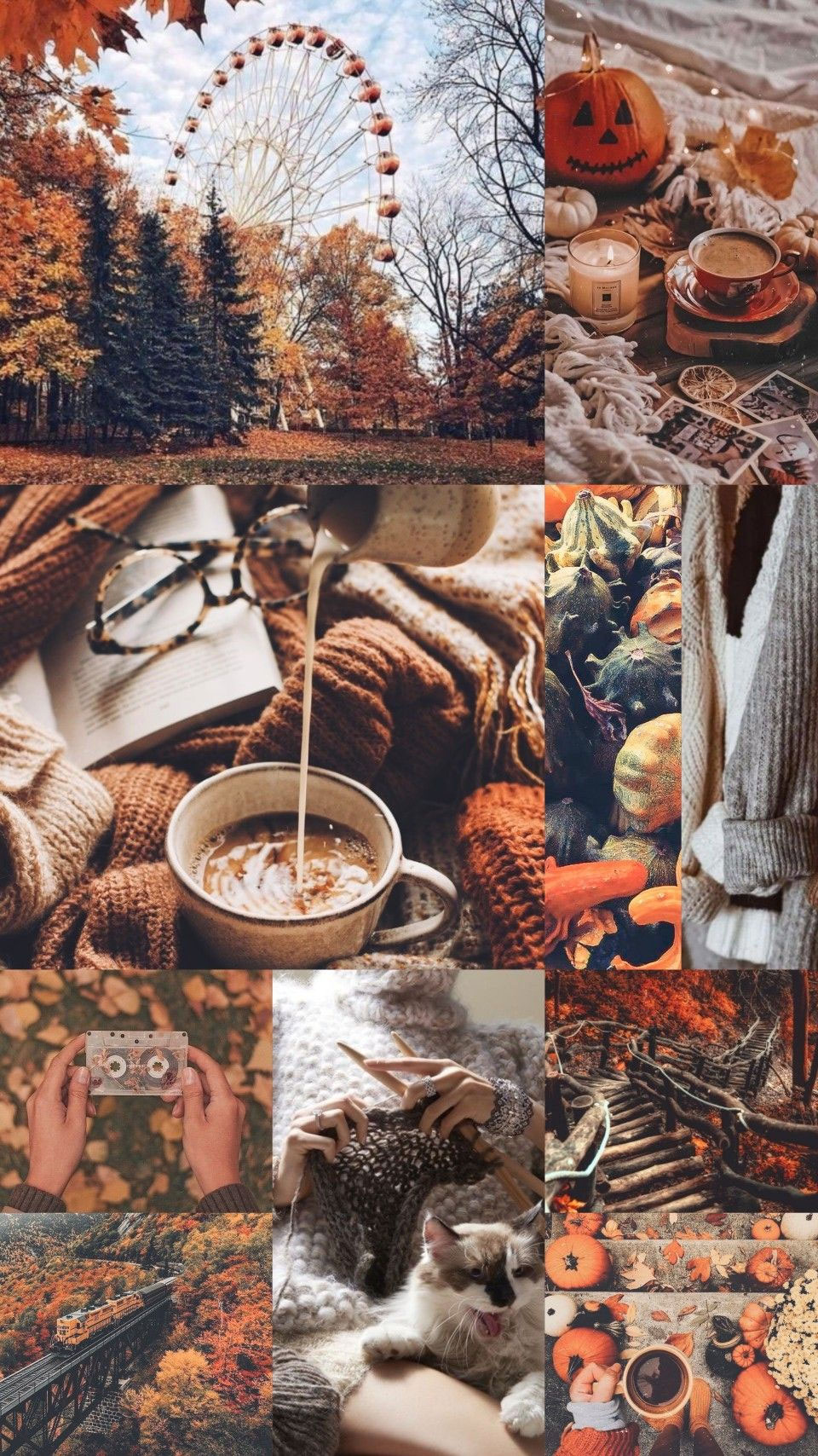 brown collage wallpaper, autumn collage wallpaper, brown wallpaper collage, fall collage wallpaper, autumn brown collage wallpaper
