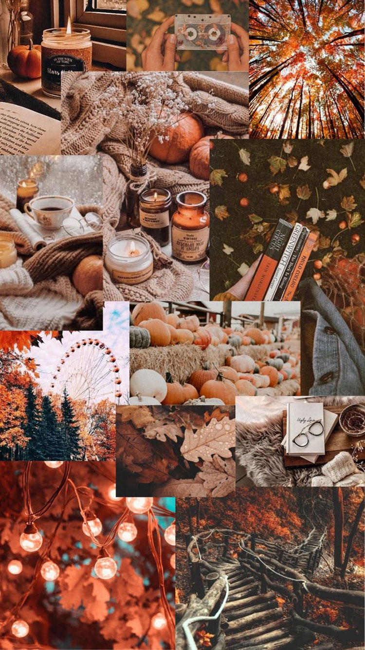 Aesthetic Autumn Collage Wallpapers  Wallpaper Cave