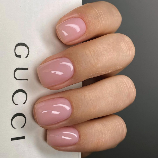simple neutral short nails 2022, best nude short spring nails 2022