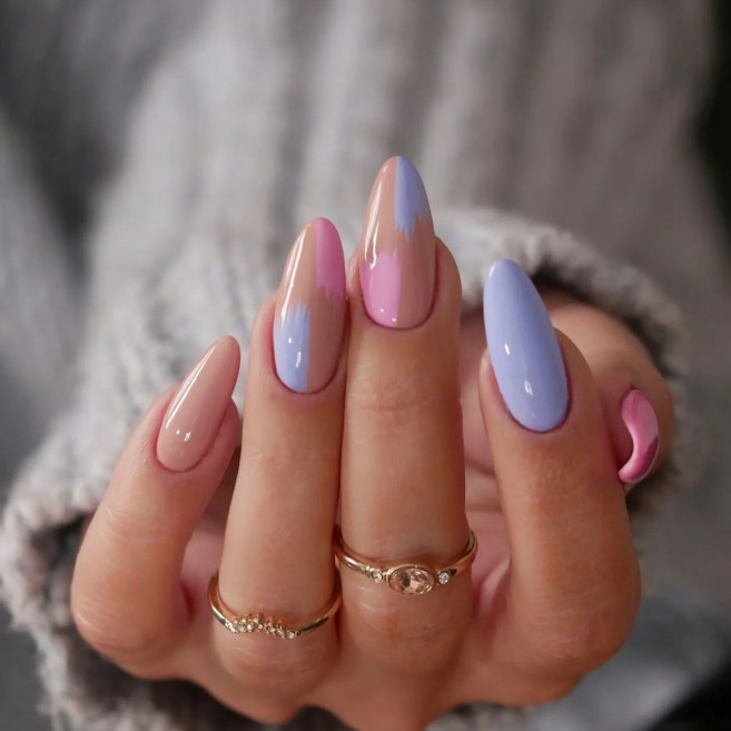 30 Cute Ways To Wear Pastel Nails : Pastel Blue, Pink and Nude Nails