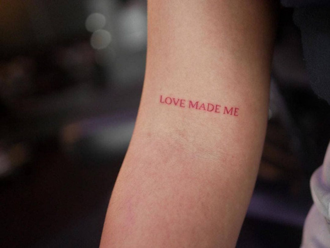 Meaningful small red tattoos