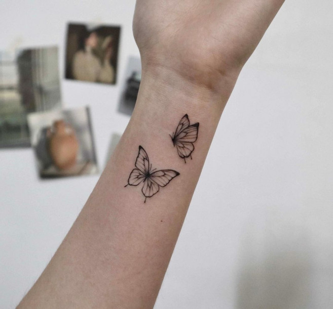 wrist tattoo ideas, small butterfly on wrist, 15 butterfly tattoo ideas to inspire you this spring and summer