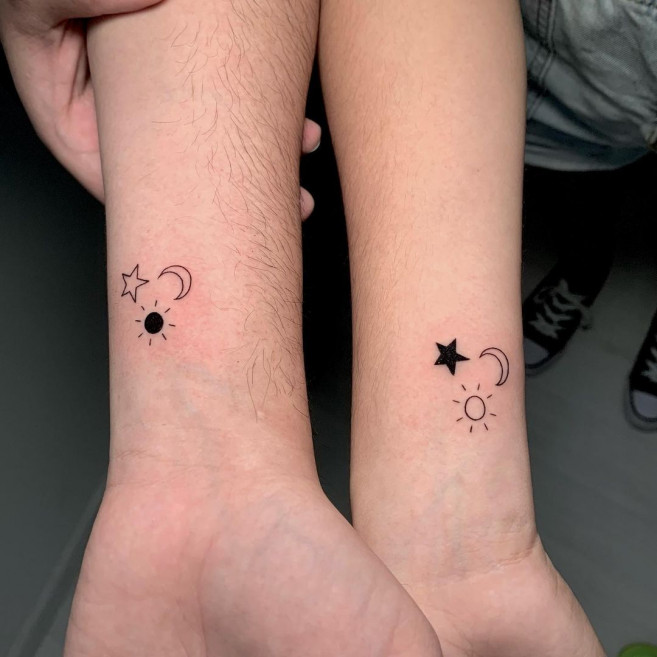 sibling tatttoo, small tattoo on wrist