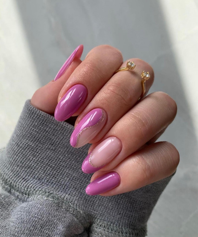 50 The Cutest Spring Nails Ever : Pink Purple Nail Art