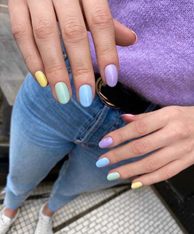40 The most beautiful Easter nails : Pastel Nail Colours