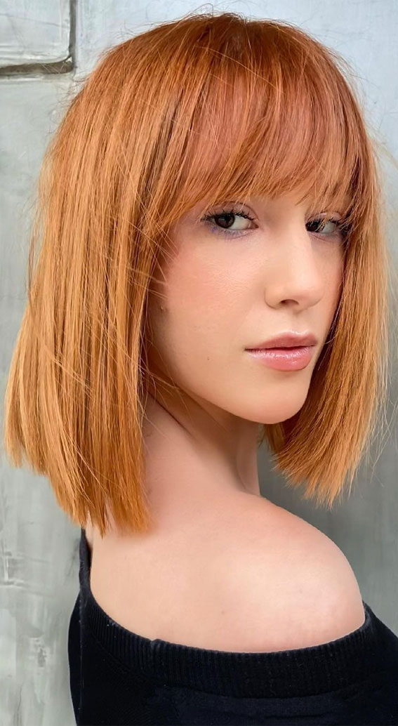 52 Most EyeCatching Bob Haircuts with Bangs for a Fresh Makeover