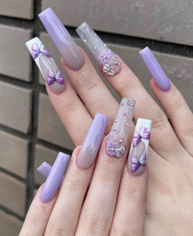 50 Latest Purple And Pink Nail Designs 2023