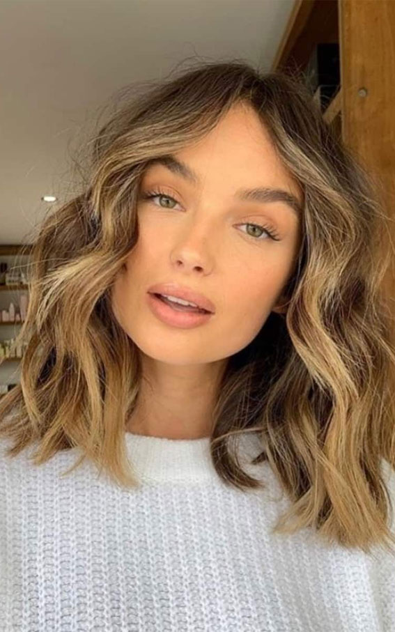 30 Stylish Shoulder Length Haircuts To Try Now : Wavy ombre Blonde Long Bob  I Take You | Wedding Readings | Wedding Ideas | Wedding Dresses | Wedding  Theme