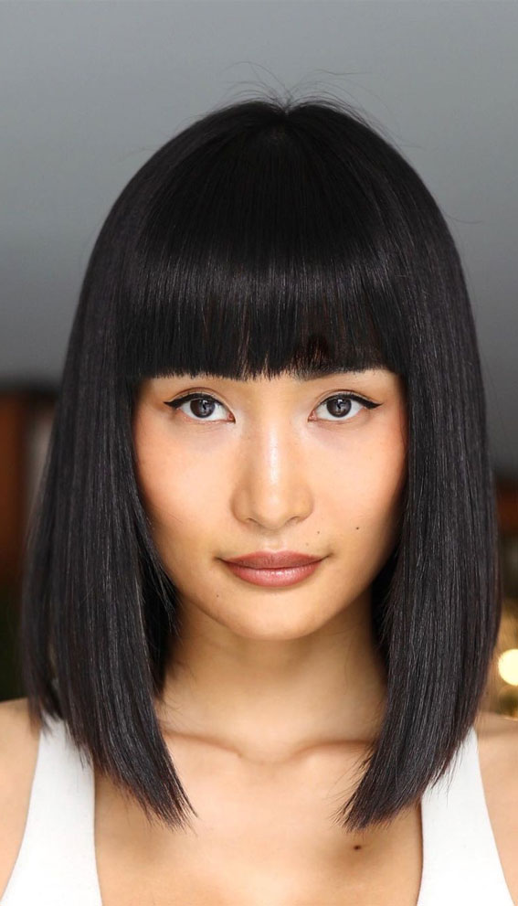 Stylish Bangs Black Hair