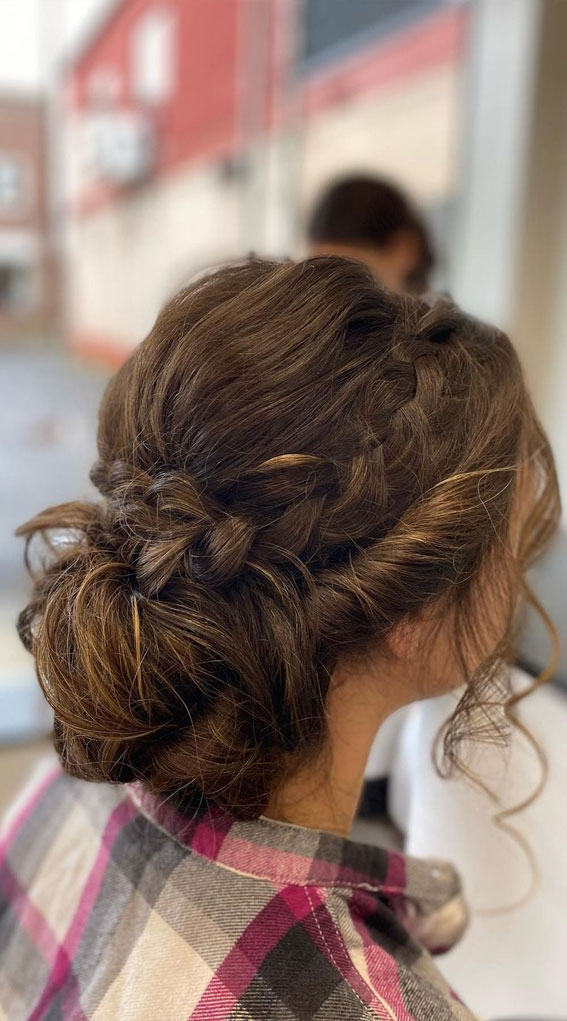 35 Enchanting Hairstyles for a Fairytale Wedding : Bohemian half up style  with a messy bun