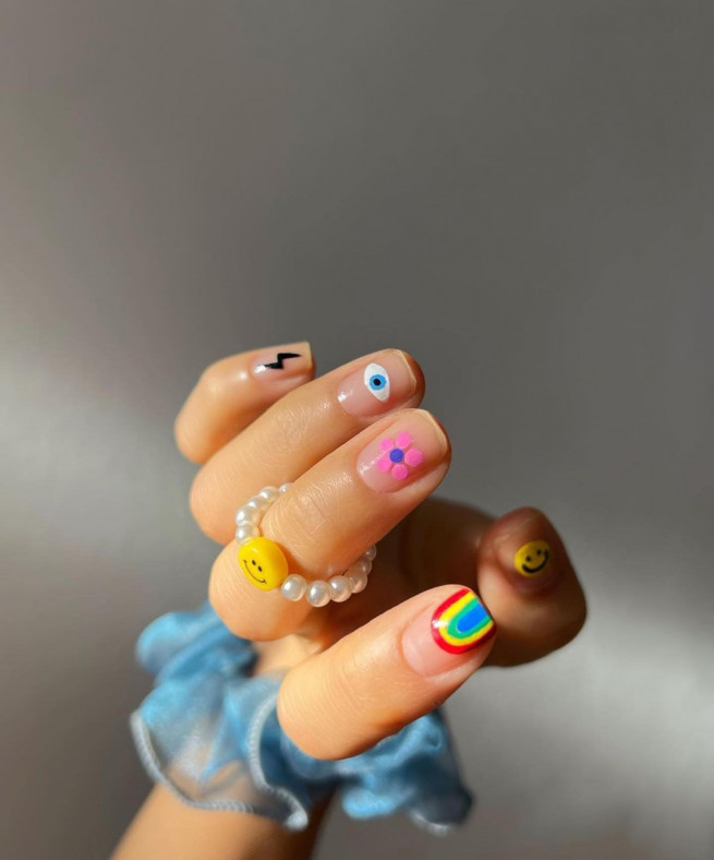 30+ Best Pride Nail Ideas That’ll Brighten Your Outfits : Mix n Match Pride Nails