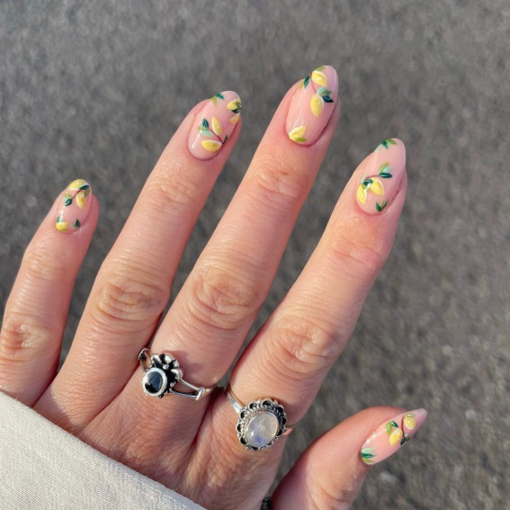 40 Best Summer Nails You’ll Look Forward To Trying : Lemon Nails Design