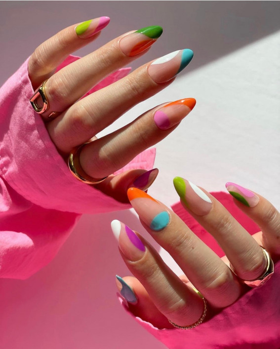 40 Best Summer Nails You’ll Look Forward To Trying : Negative Space Almond Nails