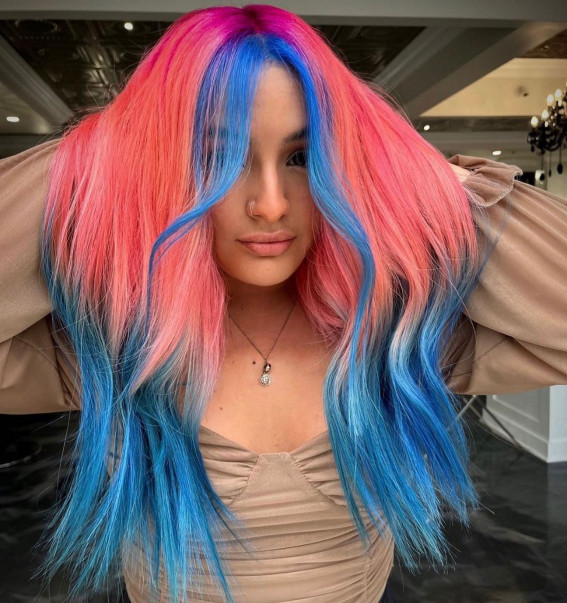 40 Crazy Hair Colour Ideas To Try in 2022 : Pink, Coral and Blue Hair I  Take You | Wedding Readings | Wedding Ideas | Wedding Dresses | Wedding  Theme