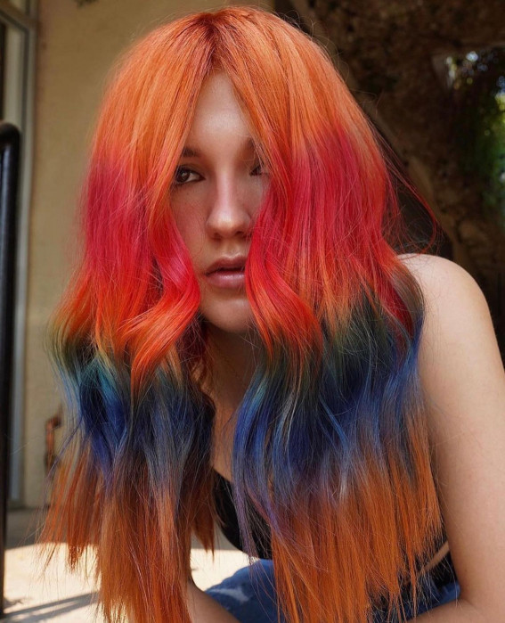 40 Crazy Hair Colour Ideas To Try in 2022 : Orange, Pink Blue and  Terracotta Hair Color I Take You | Wedding Readings | Wedding Ideas |  Wedding Dresses | Wedding Theme
