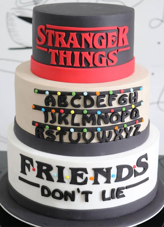30 Stranger Things Birthday Cake Ideas : Friends Don’t Lie Stranger Things Cake