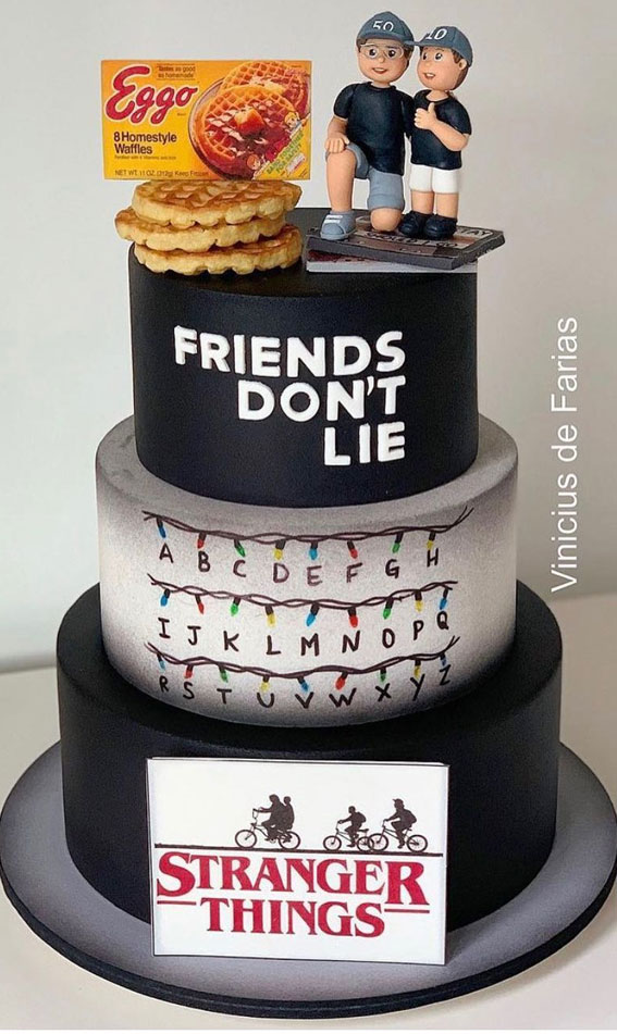 30 Stranger Things Birthday Cake Ideas : Friends Don’t Lie + Eggo